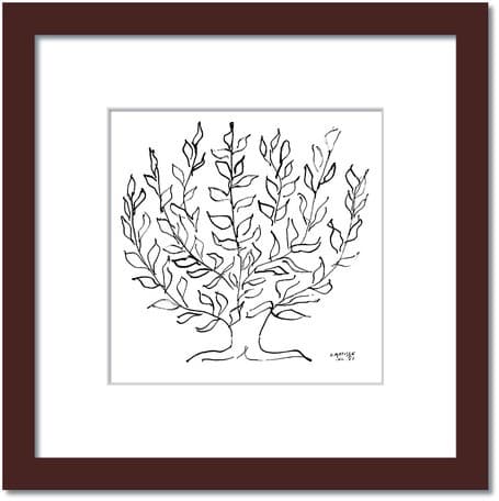 マティス「プラタナス」額付 ブラウン　Lサイズ