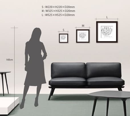 マティス「プラタナス」額付 ブラウン　Lサイズ