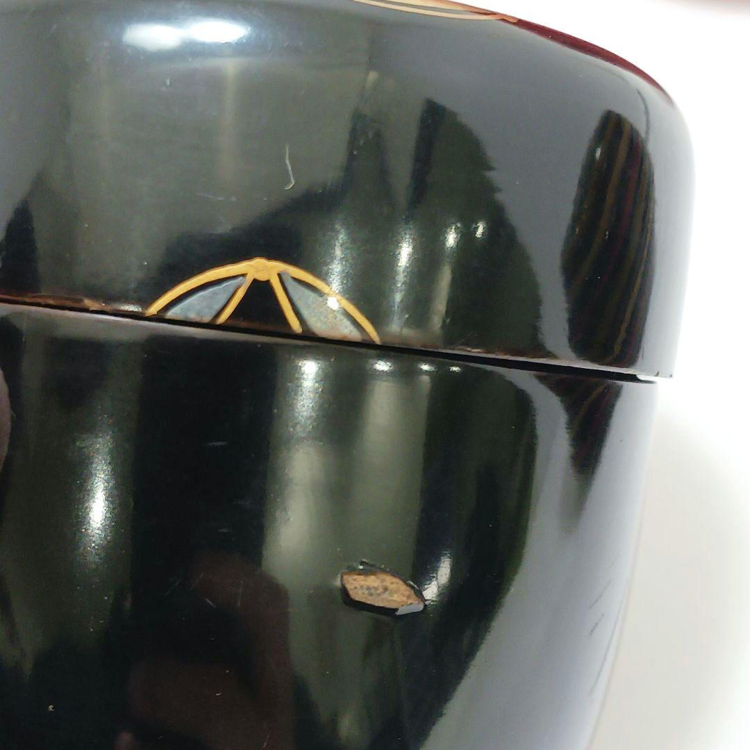 Y3122-102 茶道具 蒔絵 独楽塗 竹製等 棗6点セット 　ひ