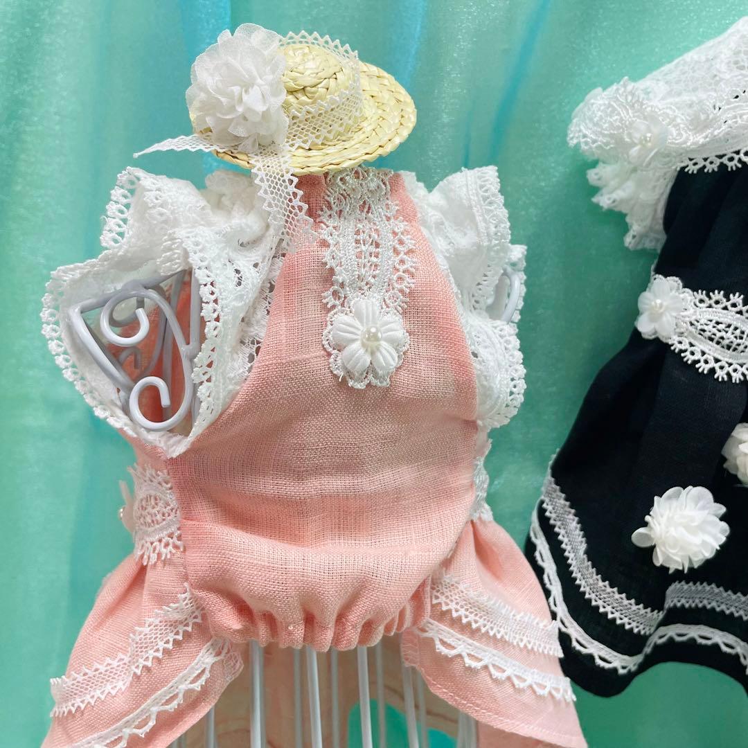 夏のお嬢さん♡麻のドレス　∞TuTu∞   犬服　ハンドメイド
