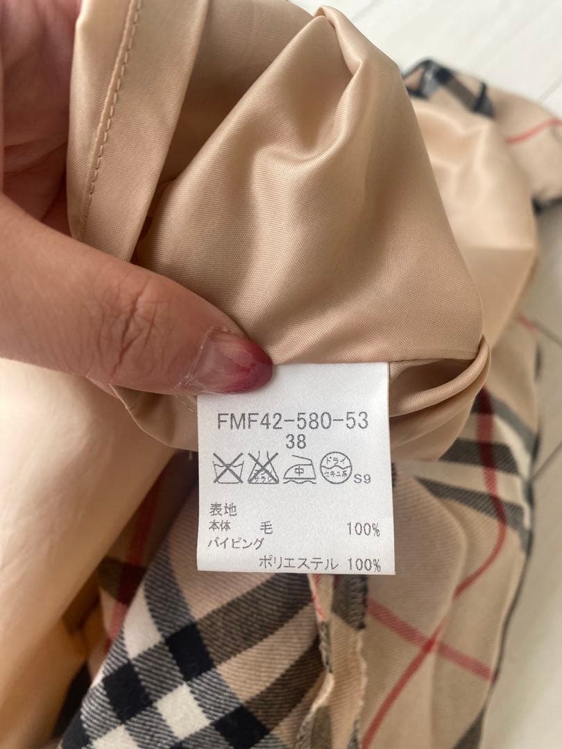 希少 バーバリー・ブルーレーベル ノバチェック美ラインワンピース 38