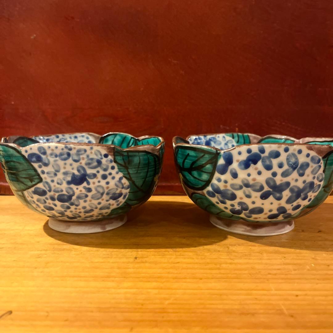 正木春蔵 紫陽花文鉢10客 共箱無し