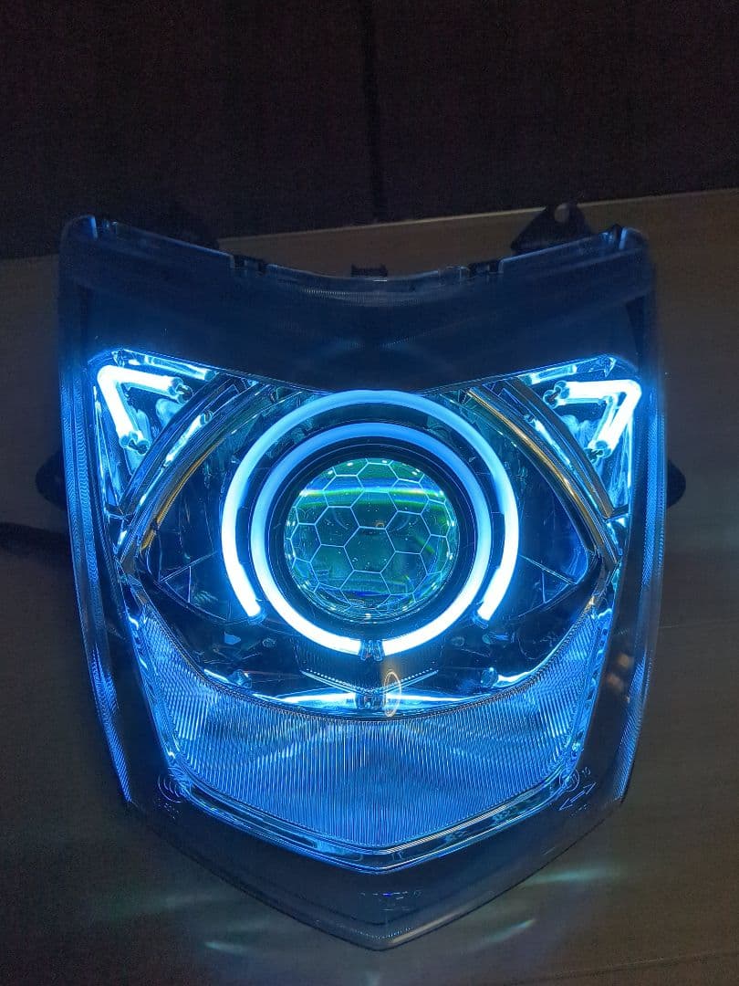 水色シグナスX 3型 デビルアイ 社外ヘッドライト LED se44j1yp