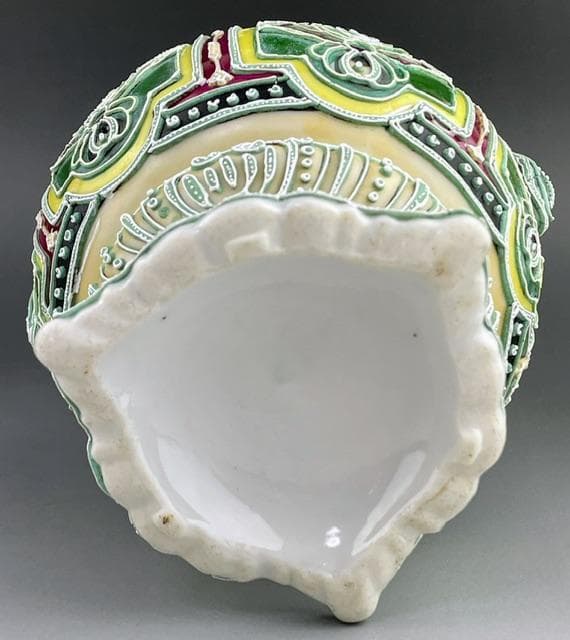 【希少】オールドニッポン 21.0㎝ 盛上げ花瓶 一陳盛り 花器 花瓶