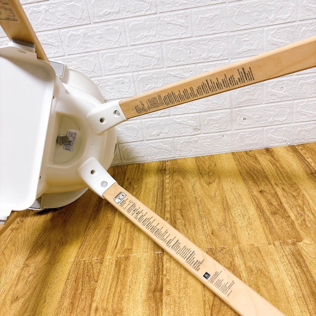 美品　ストッケ クリック トレイ ハーネス付き ベビーチェア ハイチェアホワイト