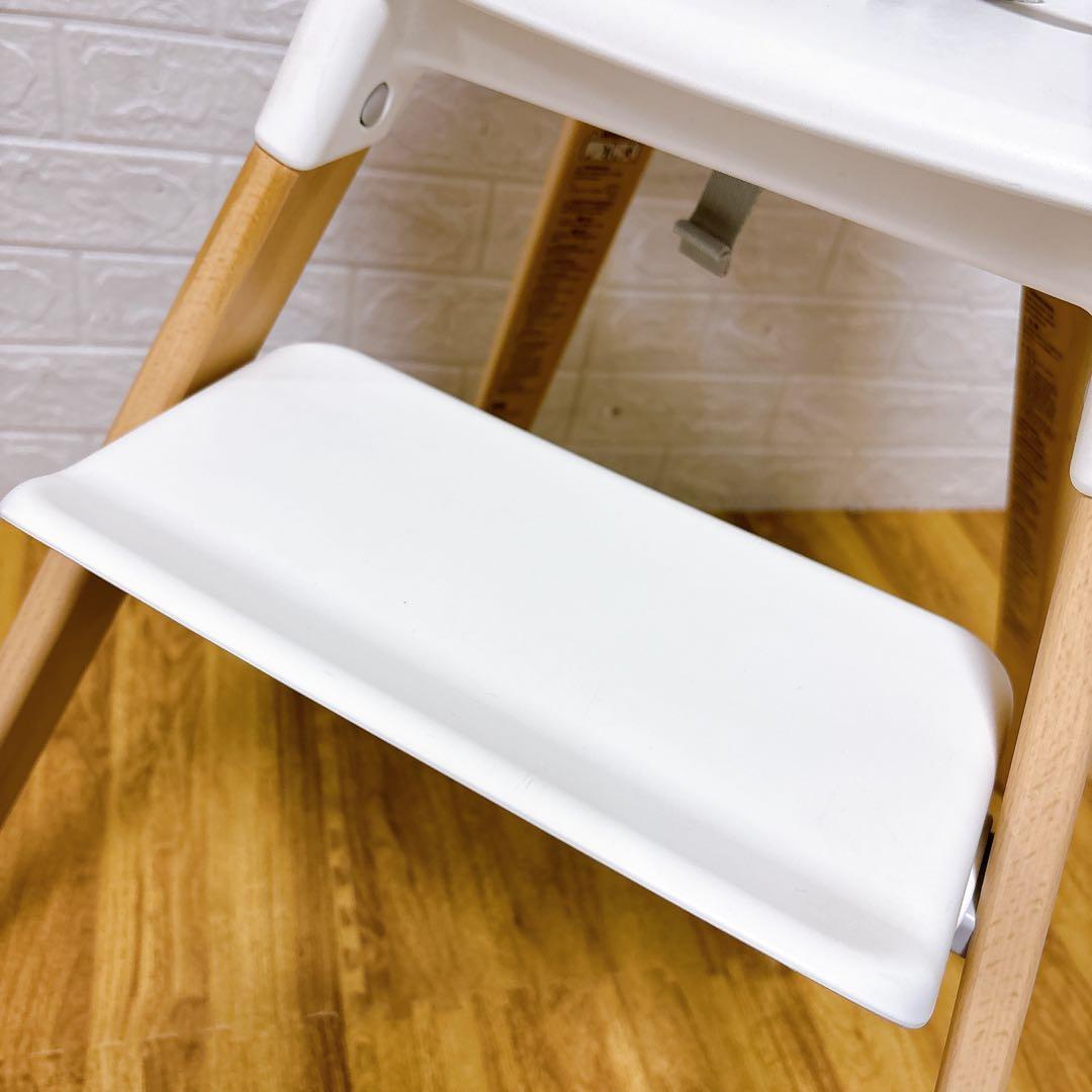 美品　ストッケ クリック トレイ ハーネス付き ベビーチェア ハイチェアホワイト