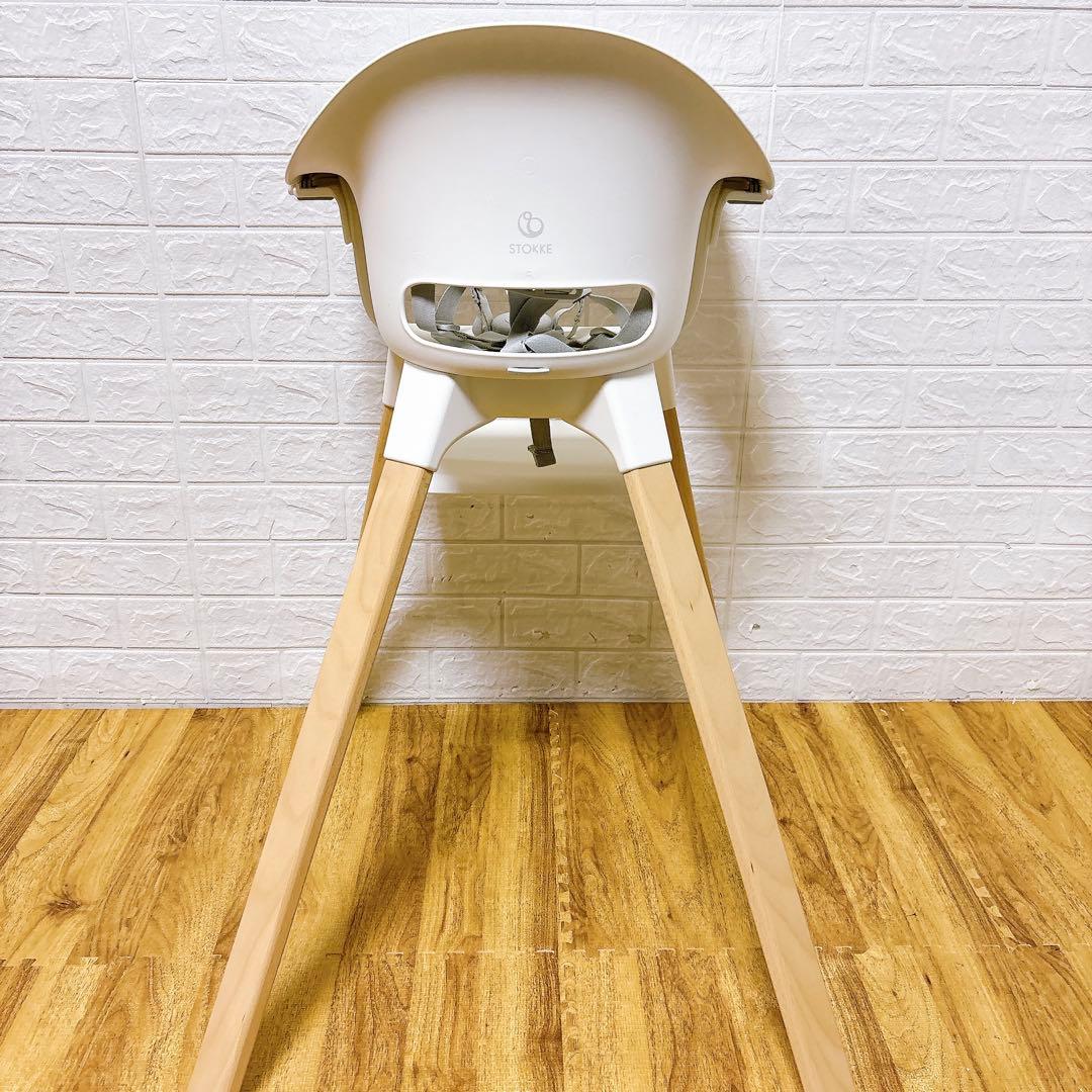 美品　ストッケ クリック トレイ ハーネス付き ベビーチェア ハイチェアホワイト