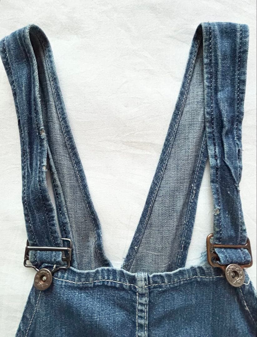 40's 希少 ビンテージ ミリタリー オーバーオール 月桂榭 色落ち 赤ミミ