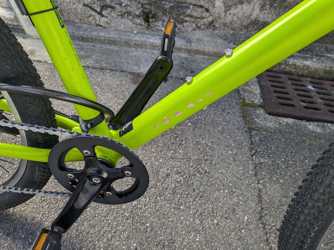 ジュニアスポーツバイク 26インチ ライムグリーン　ログアドベンチャー