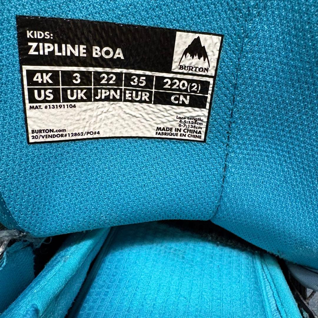 BURTON ZIPLINE BOA スノーボードブーツ（22cm）