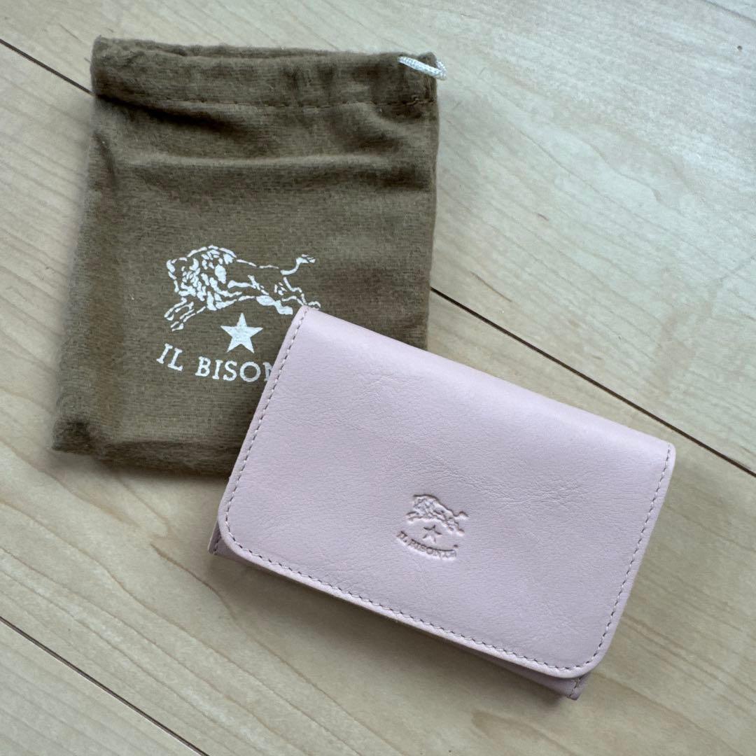 【新品未使用・レア色】IL BISONTE 名刺入れ ピンク VACCHETTA