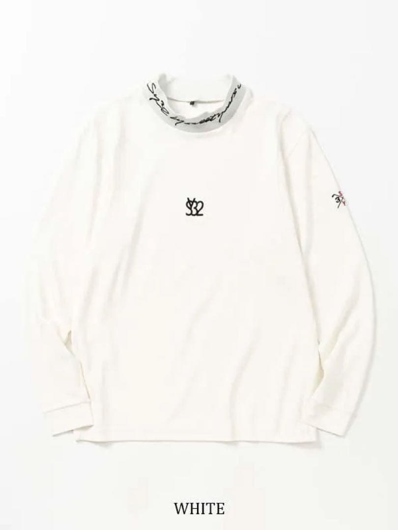 MODAL STRETCH MILANO MOCK NECK ホワイト　XL