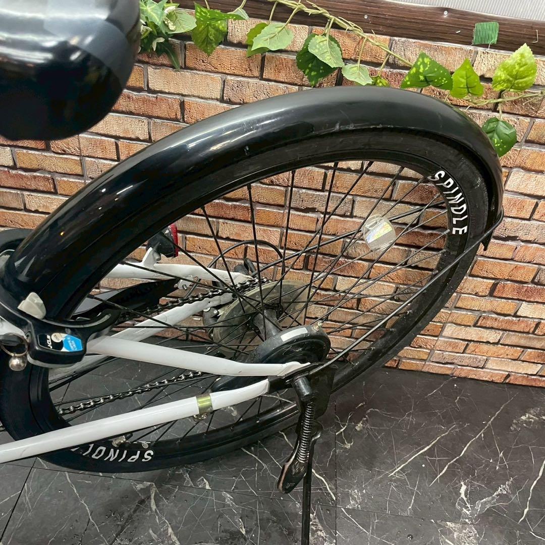 【107】子供用自転車 子供車 SPRNDLE ホワイト 24インチ 変速付き