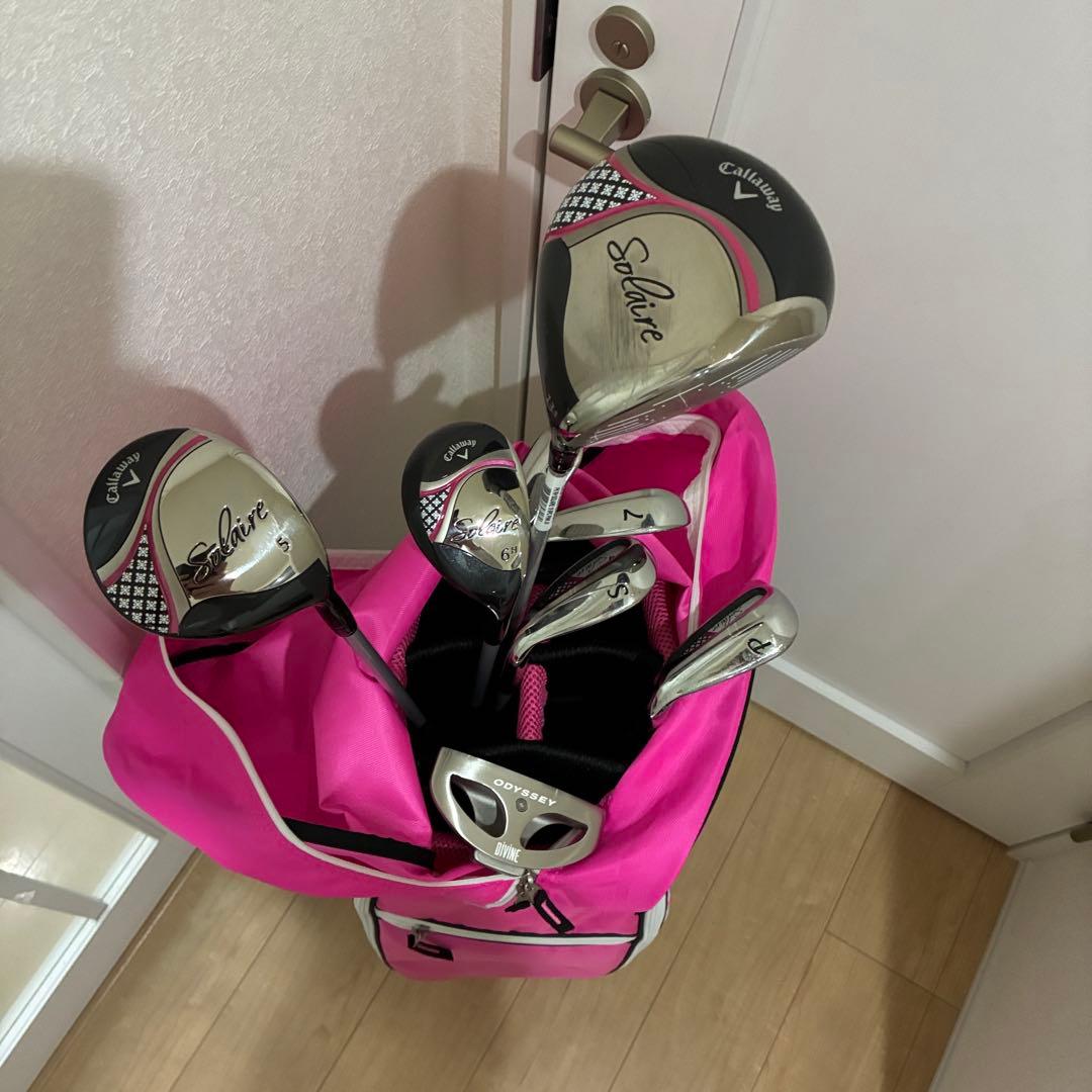 美品！Callaway Solaire(ソレイル)クラブ／バッグセット(ピンク)