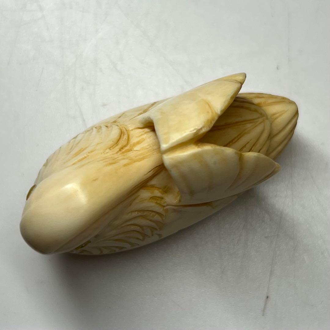 光正在銘 おしどり 根付 39g 東キ8-0204☆1F トヒト