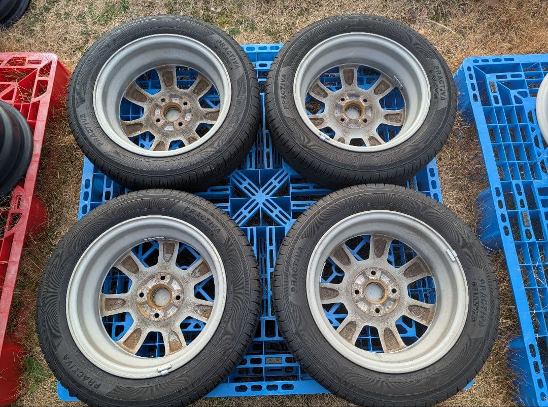①中古品 ダイハツタント2024製タイヤ付き純正ホイール4本セットの2本