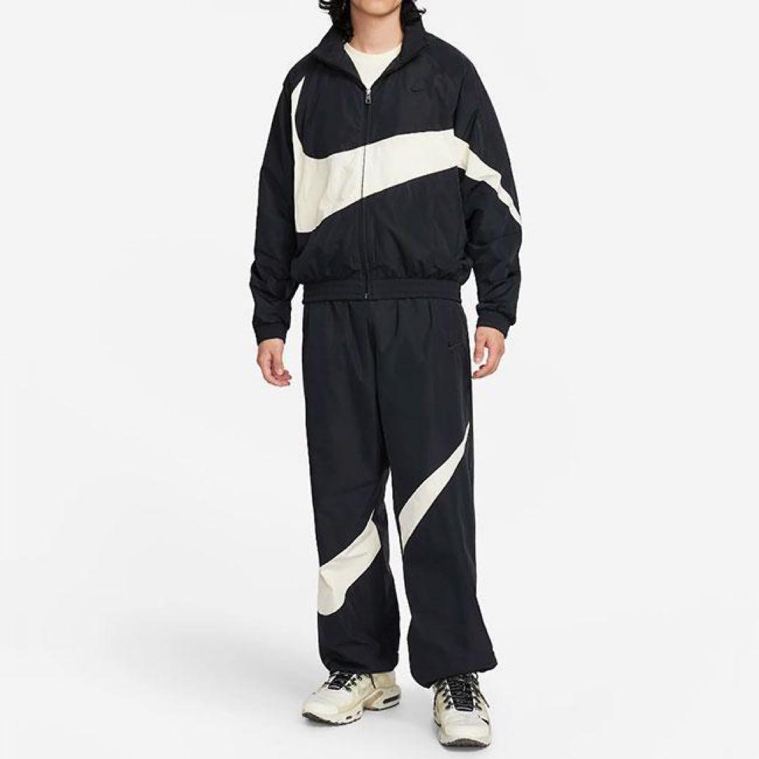 ナイキ　スウッシュ　ウーブンジャケット　パンツ　セットアップ　2XL ブラック