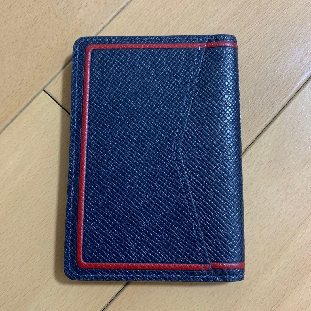 (美品)LOUIS VUITTON M.Sイニシャル入り　名刺入れ ネイビー