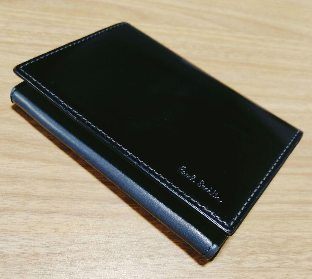 ポールスミス　コードバン　名刺入れ　ブラック × グレー