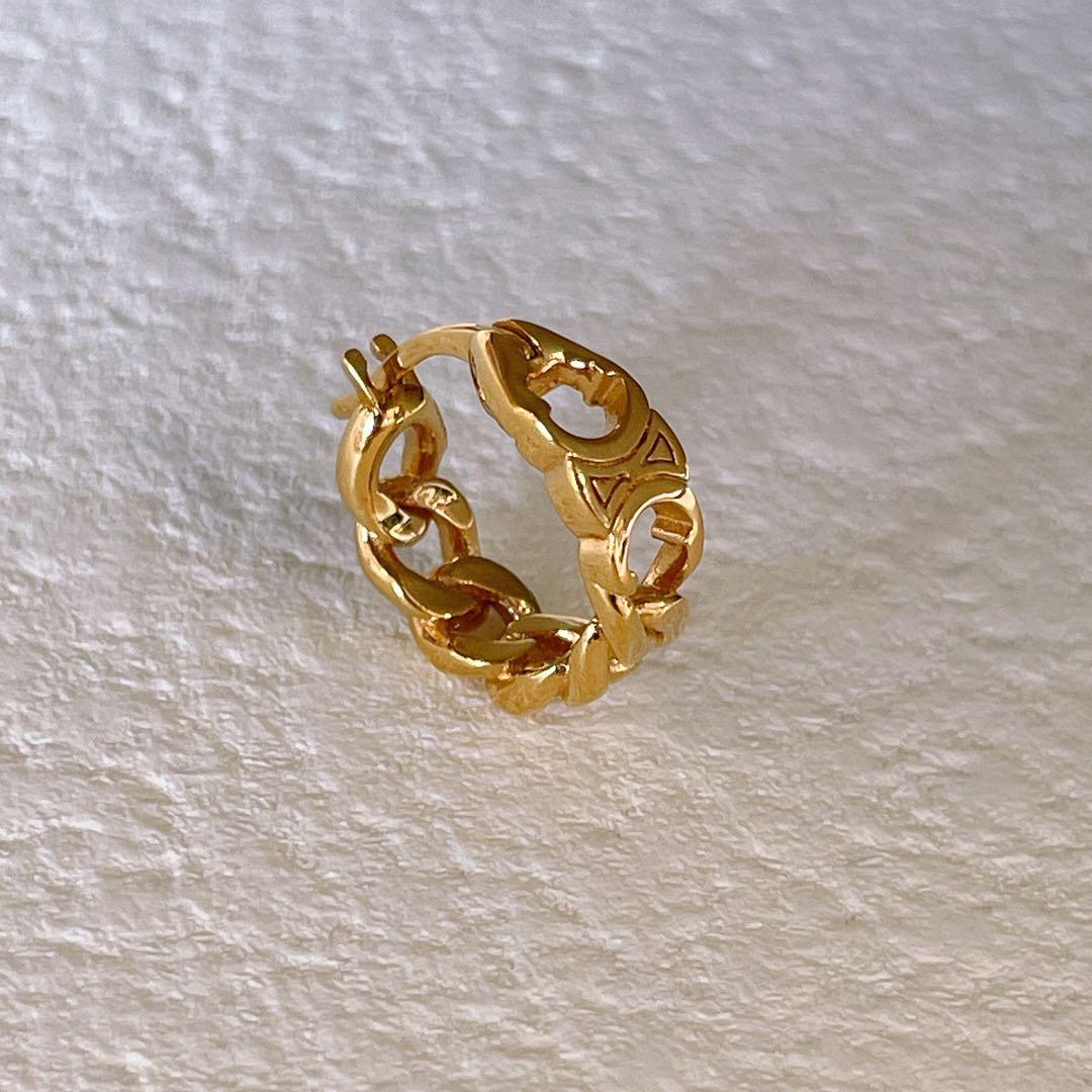 セリーヌ【CELINE】トリオンフ フープピアス 片耳だけ ゴールド★017