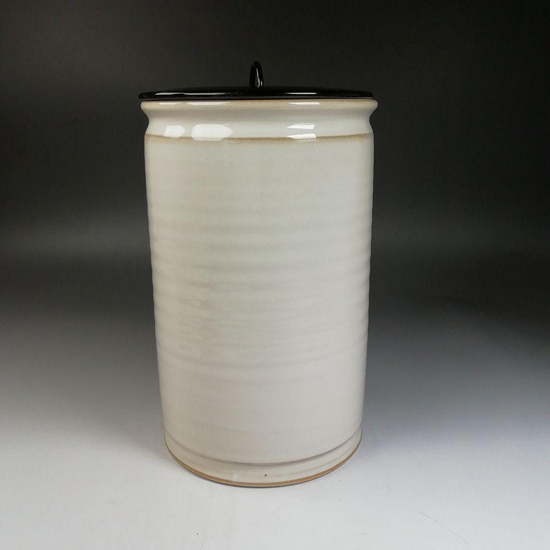 Ｗ７４　水指　『白磁　和蘭陀』『細水指』『加藤藤山 造』　共箱　茶道具