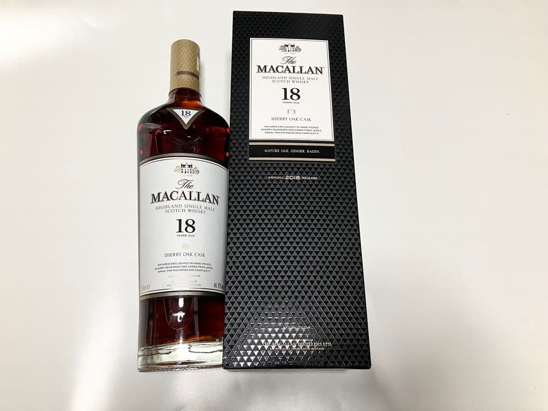 MACALLAN 18年 2018年リリース　シェリーオーク樽箱付きマッカラン
