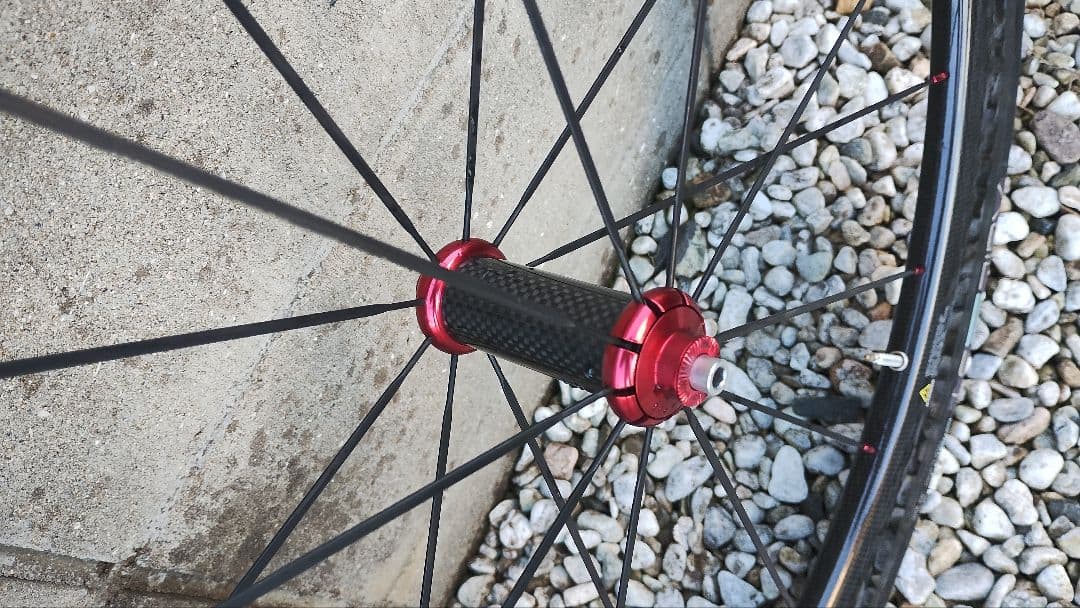 G3　リム　カーボン ホイール 赤ハブ　ロード　シマノ11速