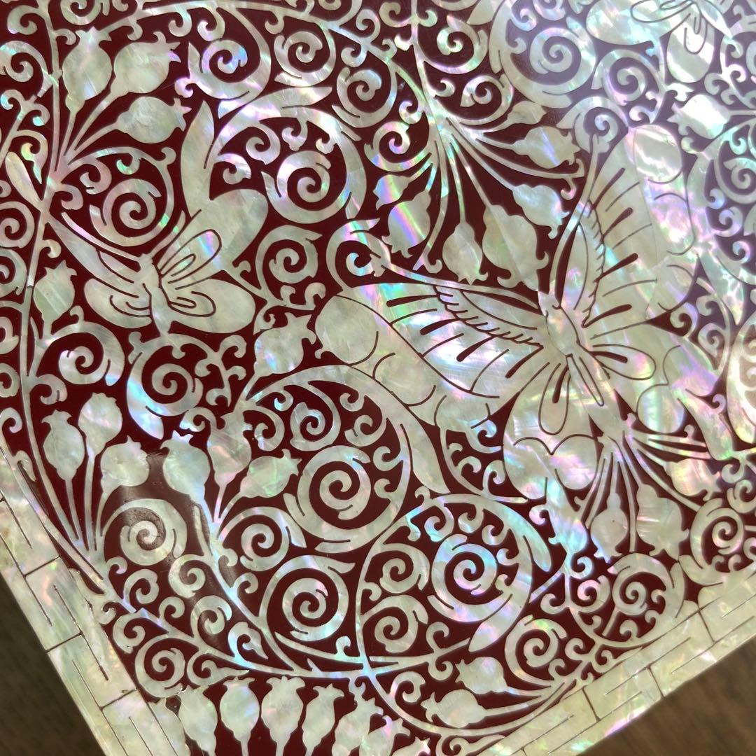 美品　伝統工芸品　螺鈿細工　蝶々　ジュエリーボックス　宝石箱　小物入れ