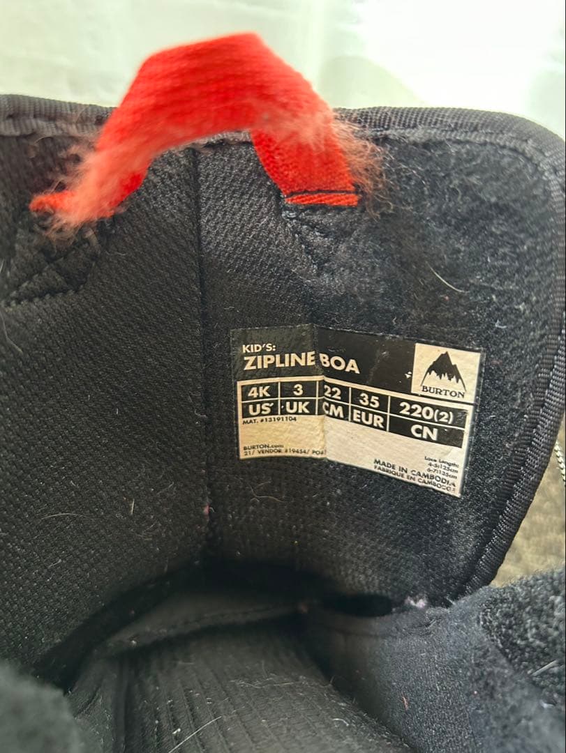 Burton キッズ ZIPLINE BOA スノーボードブーツ 35