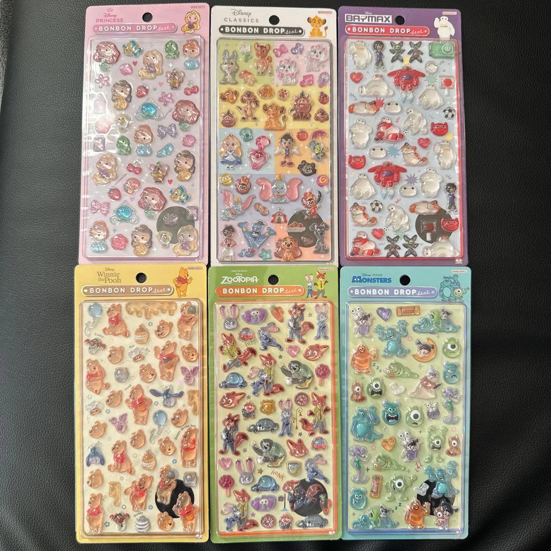 【正規品】ボンボンドロップシール　ディズニー　第2弾　6種類　お値下げ可能