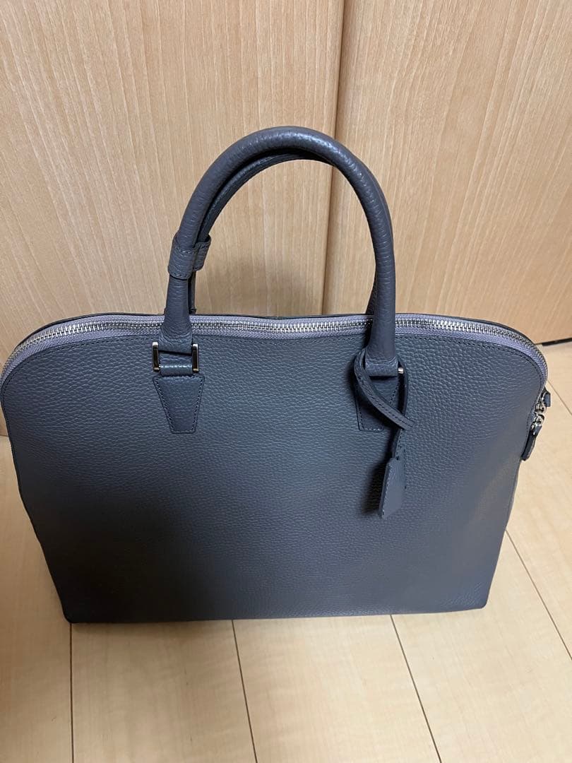 ユナイテッドアローズ ラウンドブリーフケース 牛革 グレー