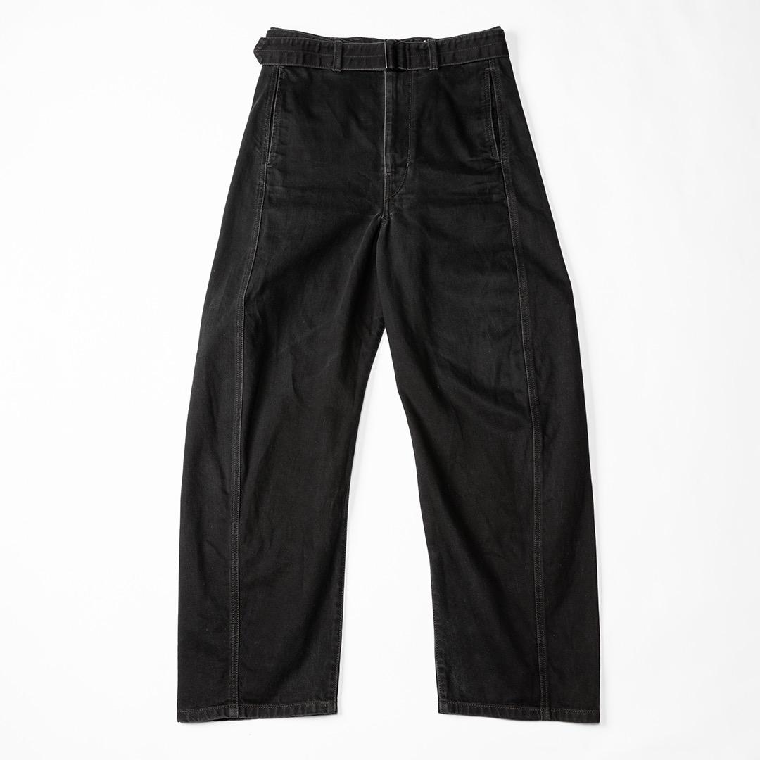 パンツ LEMAIRE TWISTED BELTED PANTS BLACK sizeS