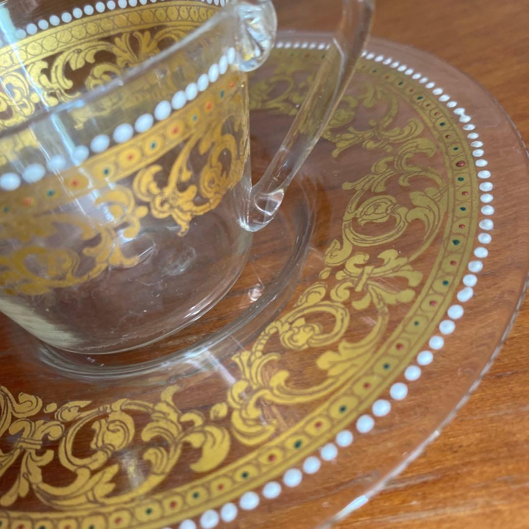 アンティーク ムラーノ サルヴィアティ グラス スモール カップ＆ソーサー