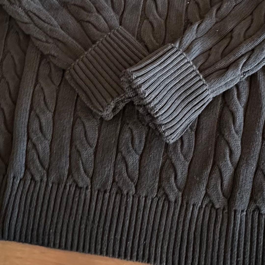 黒S【新品タグ付】POLO ラルフローレン コットン ケーブル セーターメンズ