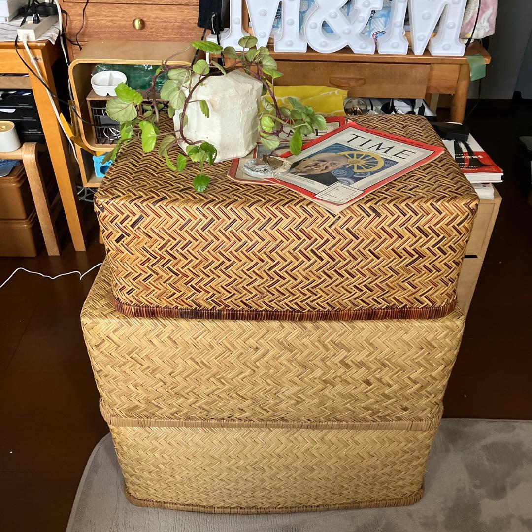 昭和レトロ 中サイズ 行李 クリーニング済み 超美品 ① ③セット