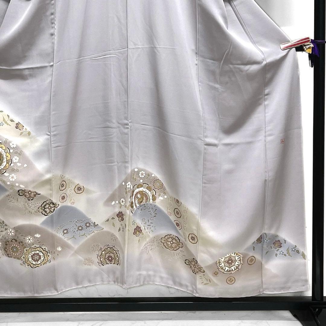 作家もの　色留袖　金駒刺繍　鳳凰紋　華紋　唐花　比翼付き　着物　033a d