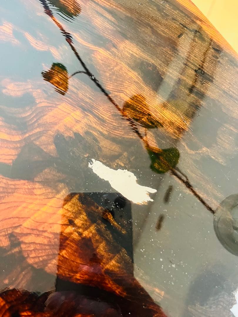 屋久杉　ソファテーブル　レジンテーブル　サイドテーブル