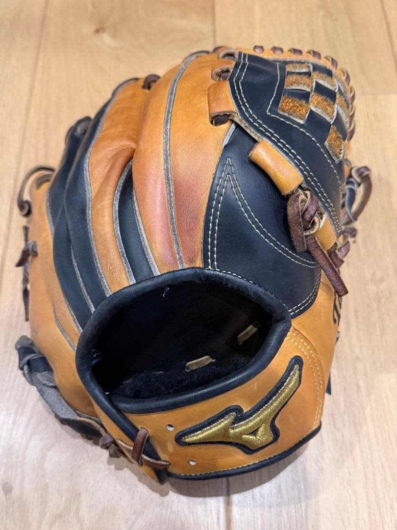 ミズノプロ　オーダー軟式グローブ オレンジ/黒