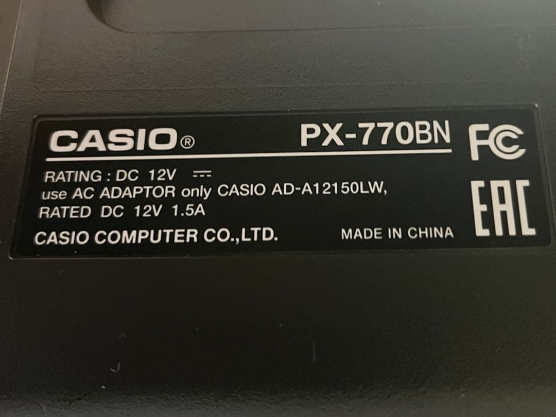 送料込 2021年製 CASIO Privia PX-770BN 電子ピアノ