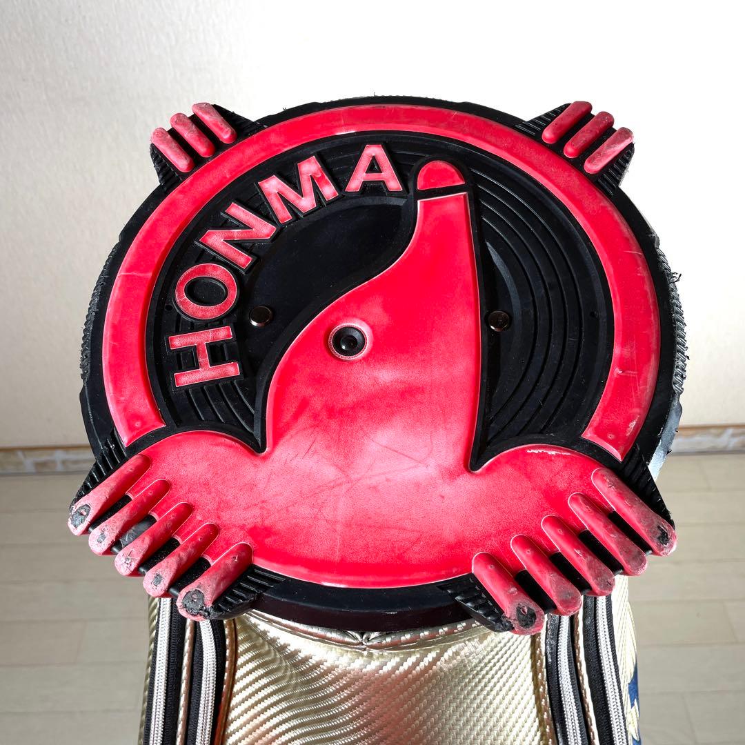 希少品　HONMA ホンマ キャディバッグ　ゴルフバッグ　モグラ刺繍　フード無し