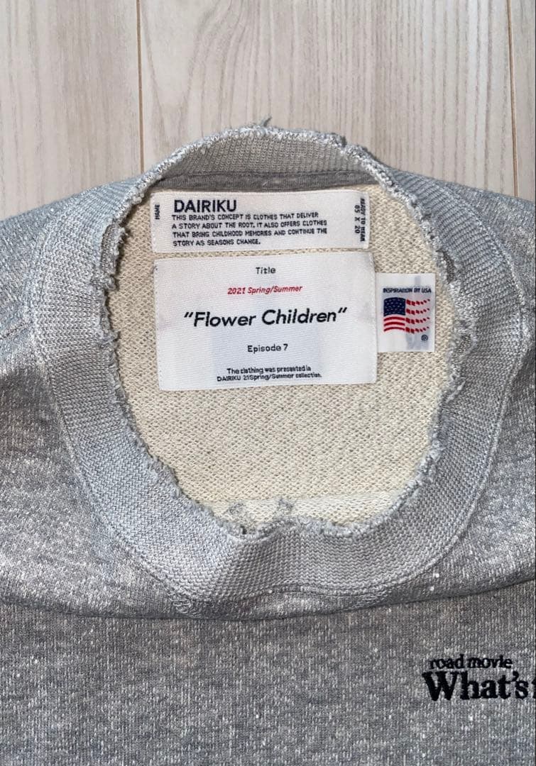 【美品】DAIRIKU 21ss 撥水スウェット グレー M