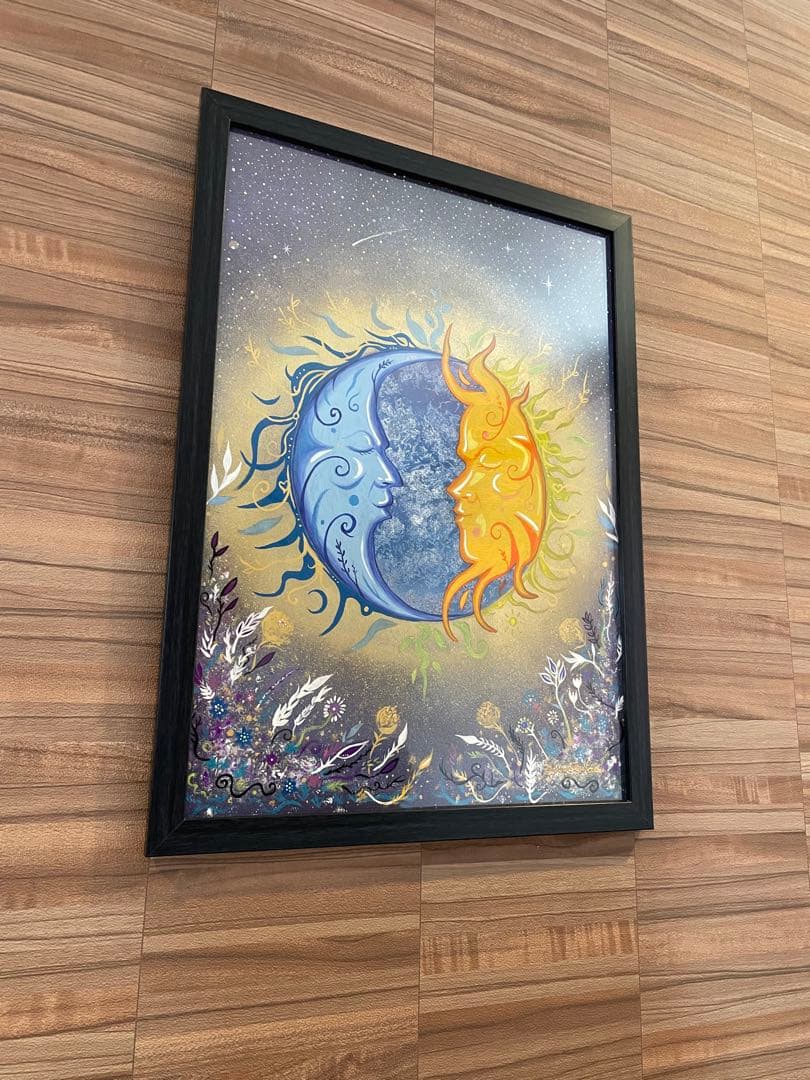 ありりん0703☆ 月と太陽 開運絵画 ヒーリングアート 龍ノツカイ