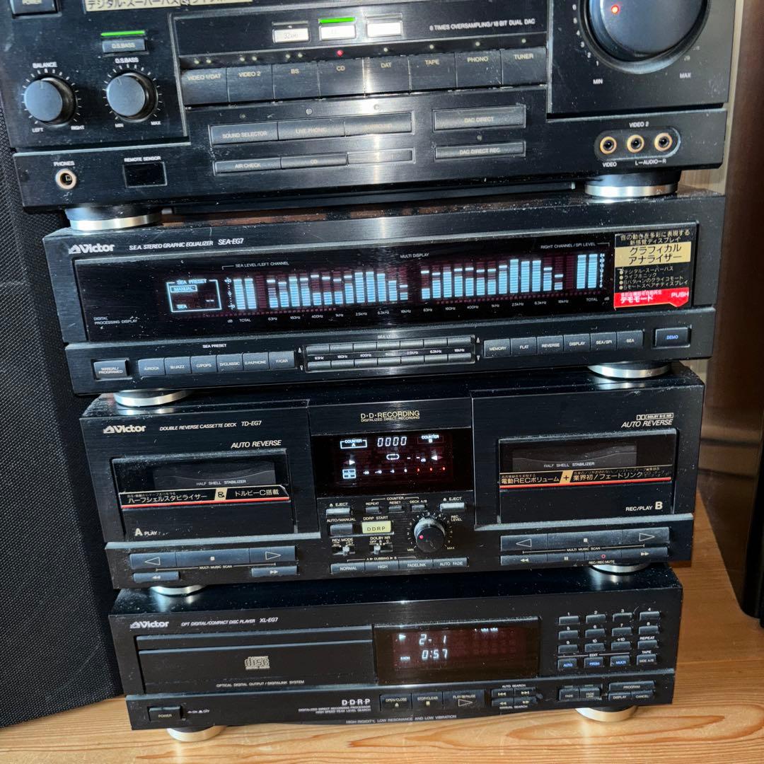 Victor コンポ CDプレーヤー カセットデッキ
