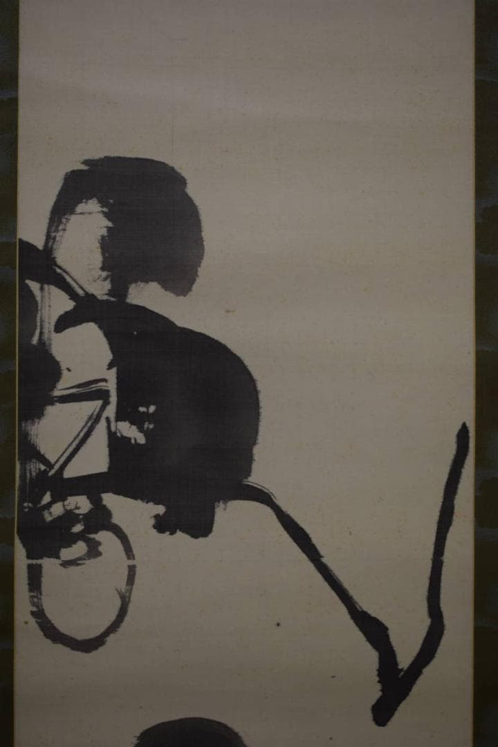 真作/山本春挙/柿に烏図/カラス/布袋屋掛軸HG-107