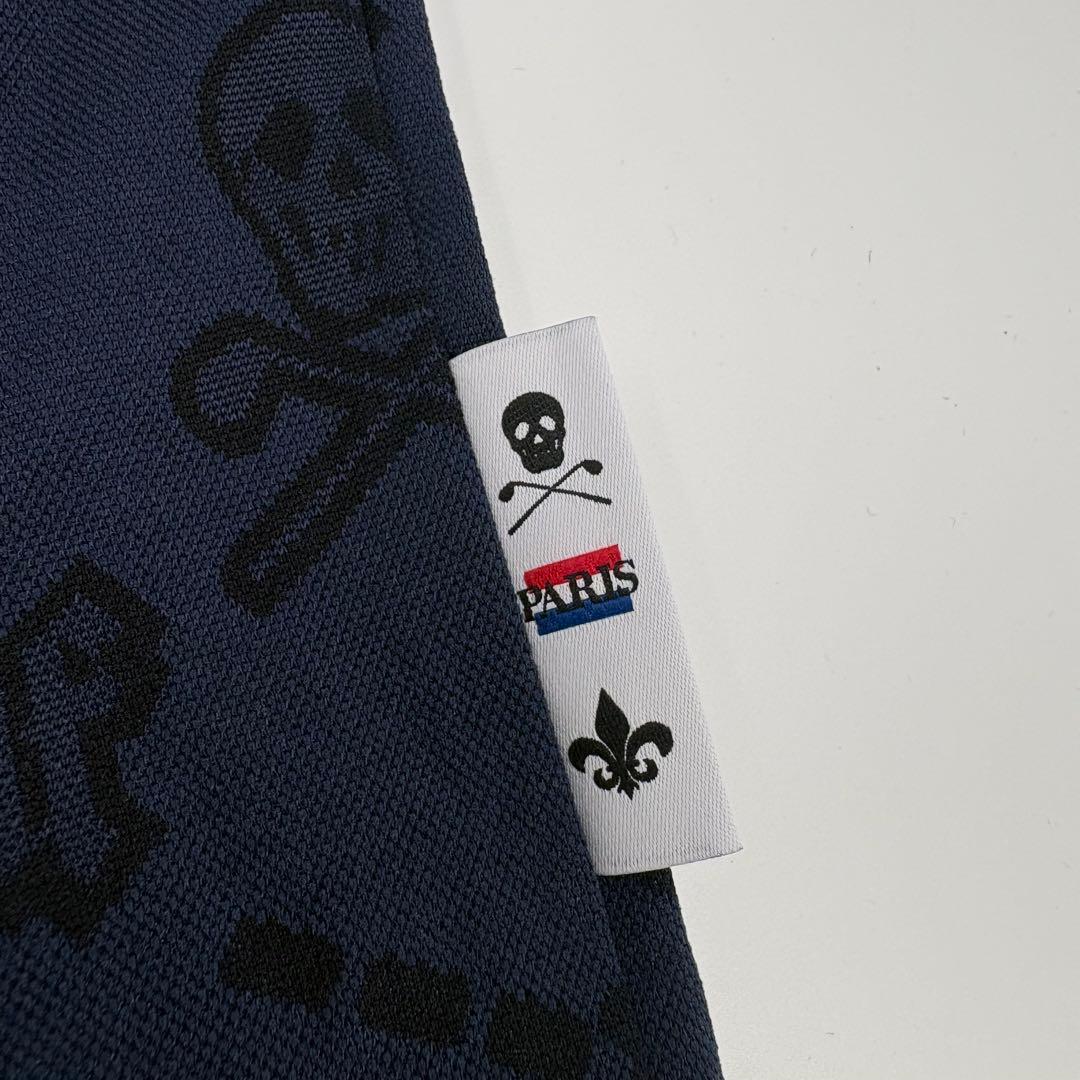 新品タグ付き　マークアンドロナ　ポロシャツ 46 M 紺 ゴルフウェア　915