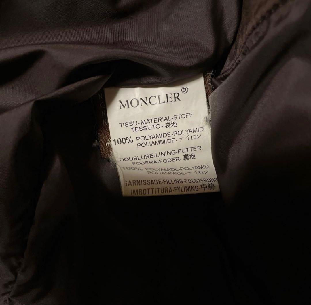 【美品】MONCLER ダウンジャケット　サイズ0 ダークブラウン