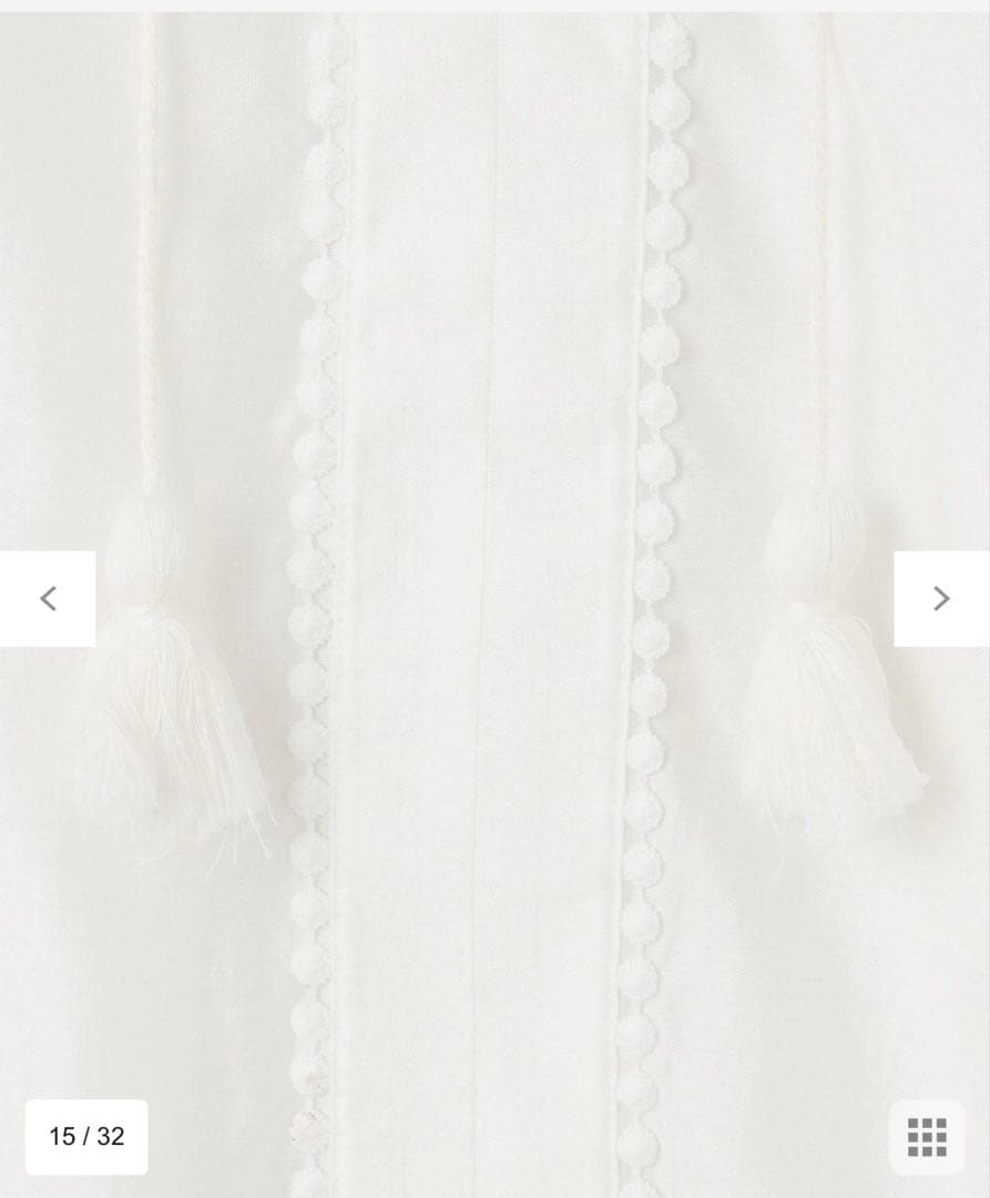 ハ*可様 新品グレースコンチネンタル　ヤシ柄カットワークトップ36フリーサイズ