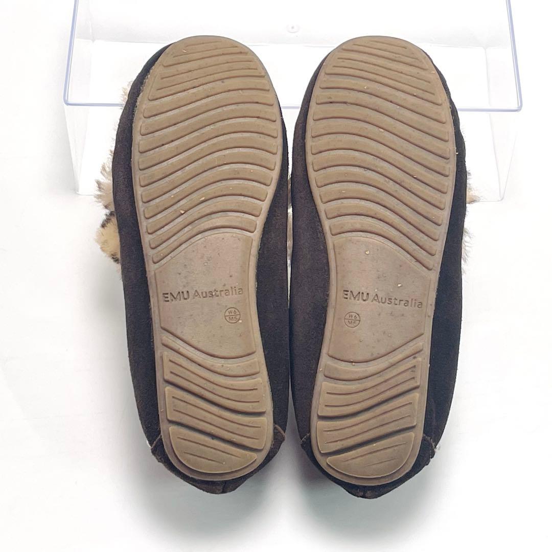 最終価格 別注 EMU エミュ レオパード ファー モカシン スリッポン