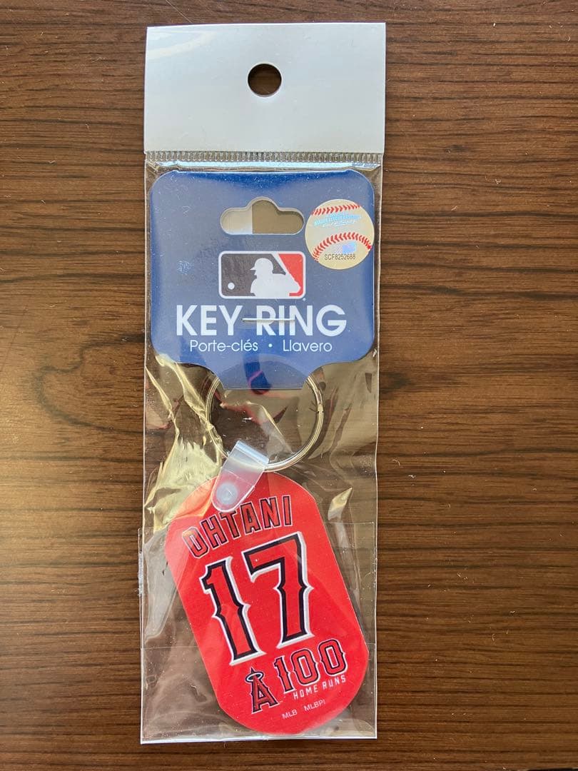 大谷翔平　MLB 通算100号ホームラン記念　メタルキーリング