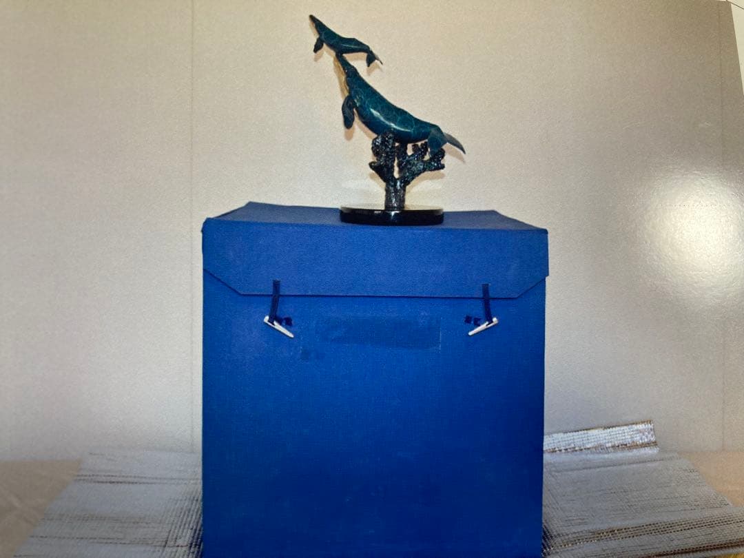 【美品・作品保証書有り】クリスチャン・リース・ラッセン　クジラの彫刻